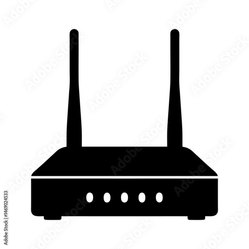 router icon wireless silhouette filled
