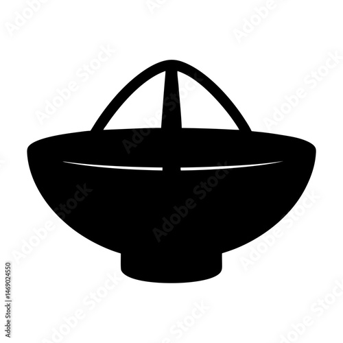 satellite dish icon silhouette filled
