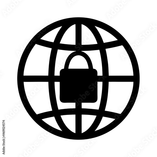 secure connection icon silhouette vector
