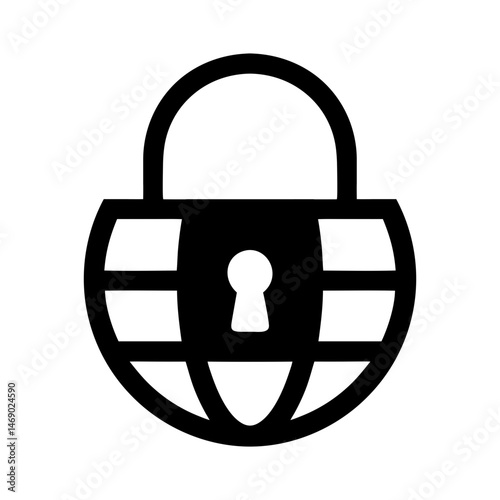 secure connection icon silhouette filled

