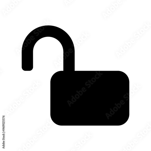 unlocked padlock icon silhouette
