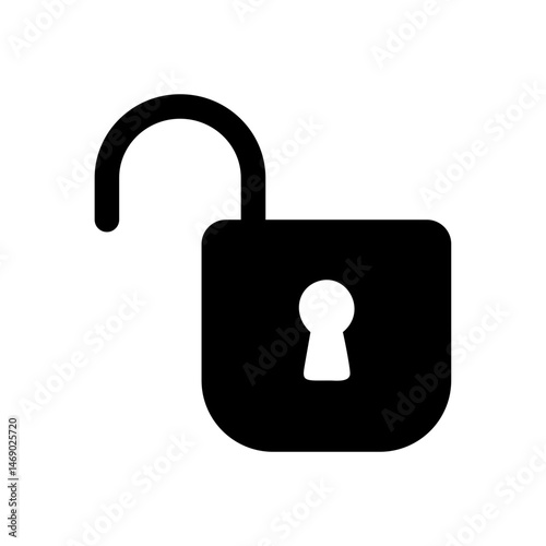unlocked padlock security icon
