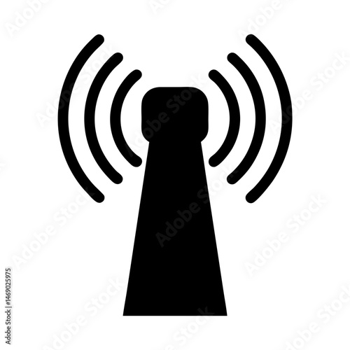 wireless tower icon silhouette
