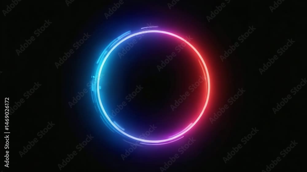Neon Circle Portal Dynamic Glowing Ring Animation Loop for Futuristic Interfaces Neon Circle Portal Dynamic Glowing Ring Animation Loop for Futuristic Interfaces