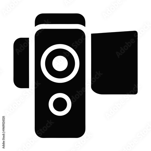 video camera silhouette icon vector
