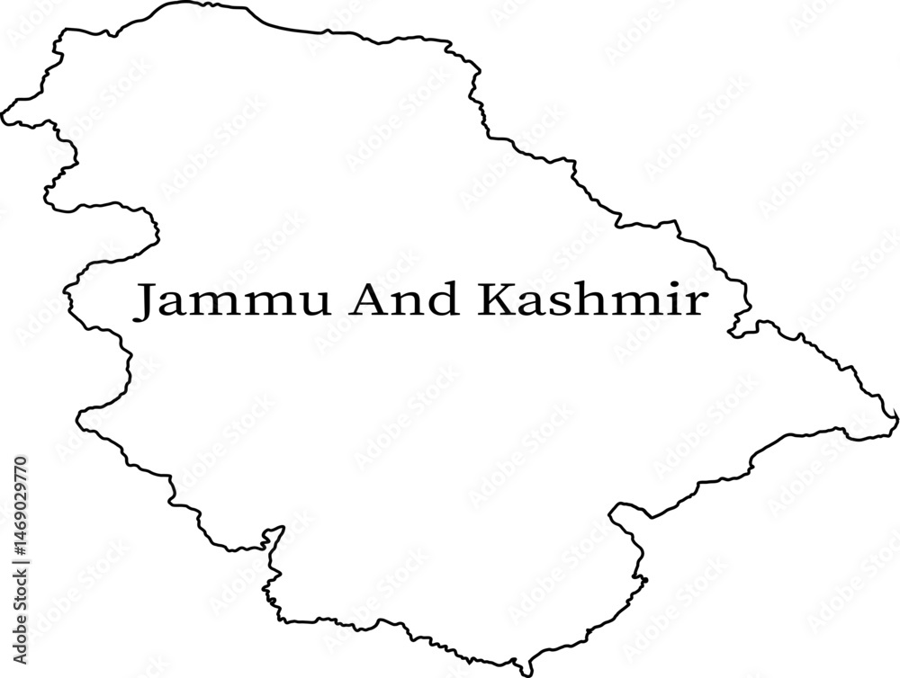 Obraz premium Jammu And Kashmir Map Design