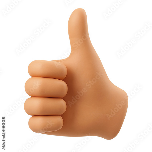 3D OK gesture with smooth cartoon style, friendly concept for UI, stickers, and communication tools