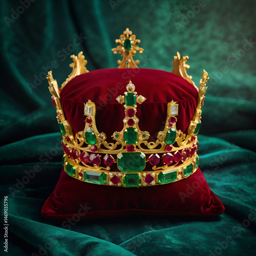 golden crown isolated on white