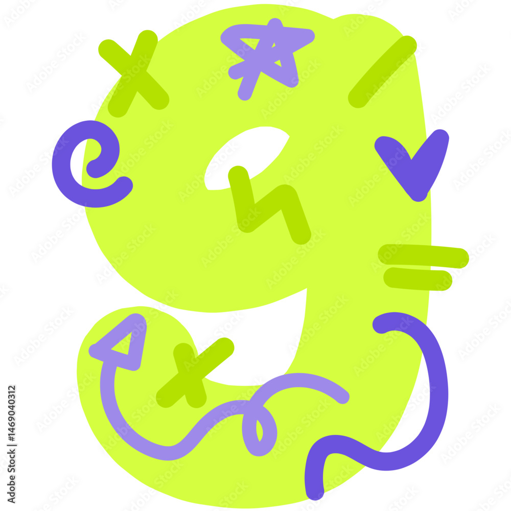 Fun Doodle Scribble Alphabet Font Graphic Illustration Fun Doodle Scribble Alphabet Font Graphic Illustration