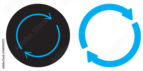 Refresh icon vector. Green recycle vector icon symbol. Repeat and reload icons set and arrow rotation circle. eps 10