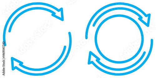 Repeat icon. Repeating vector symbol. Simple return outline icons. double arrow icon. refresh icon design eps 10