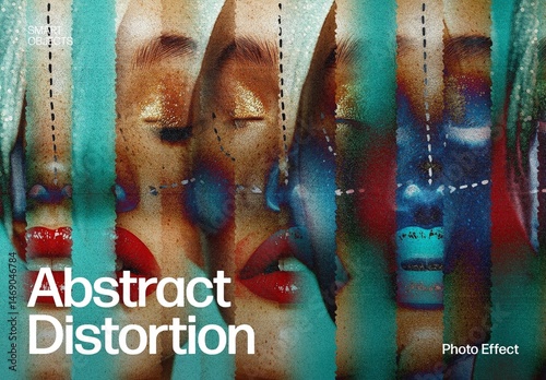Abstract Distortion Photo Effect Template