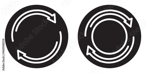 Simple vector icon circular arrow, circle arrow icon set. circular arrow icon, refresh, reload, rotation arrow icon symbol sign eps 10