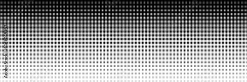 Set of halftone dots gradient pattern texture isolated on white background. Straight dotted spots using halftone circle dot raster texture. Vector blot half tone collection.