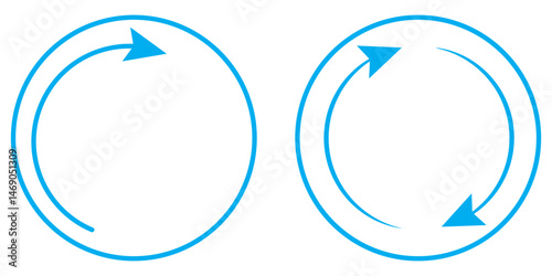 Simple vector icon circular arrow, circle arrow icon set. circular arrow icon, refresh, reload, rotation arrow icon symbol sign eps 10