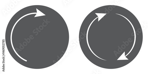 Simple vector icon circular arrow, circle arrow icon set. circular arrow icon, refresh, reload, rotation arrow icon symbol sign eps 10