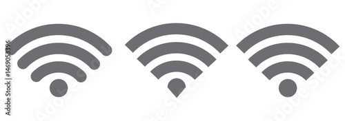wifi symbol with three curved lines showing signal eps 10