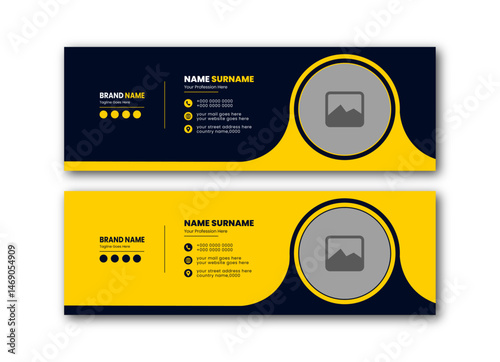 Email signature design or email footer and personal social media cover template.