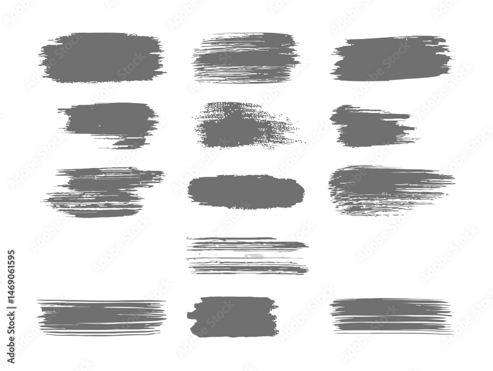 Black and gray brush strokes on a white background