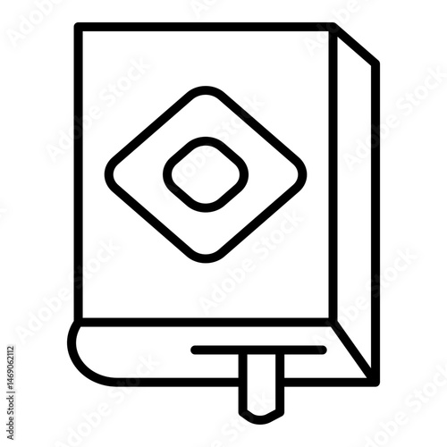 Outline icon of the Quran with a bookmark.