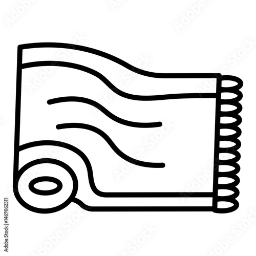 simple line drawing of a car muffler or exhaust pipe.
