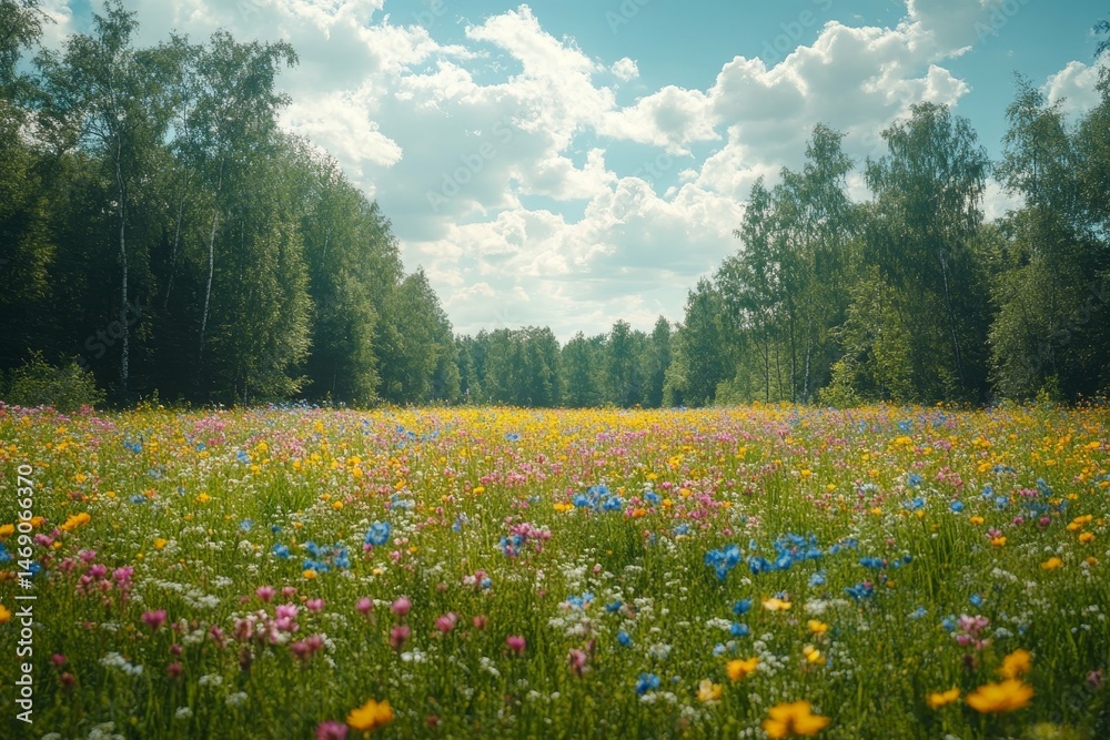 Obraz premium A Vibrant Meadow of Wildflowers