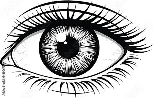 Stylized Open Eye: Awareness and Vision