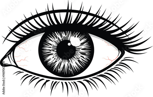 Stylized Open Eye - Awareness and Vision