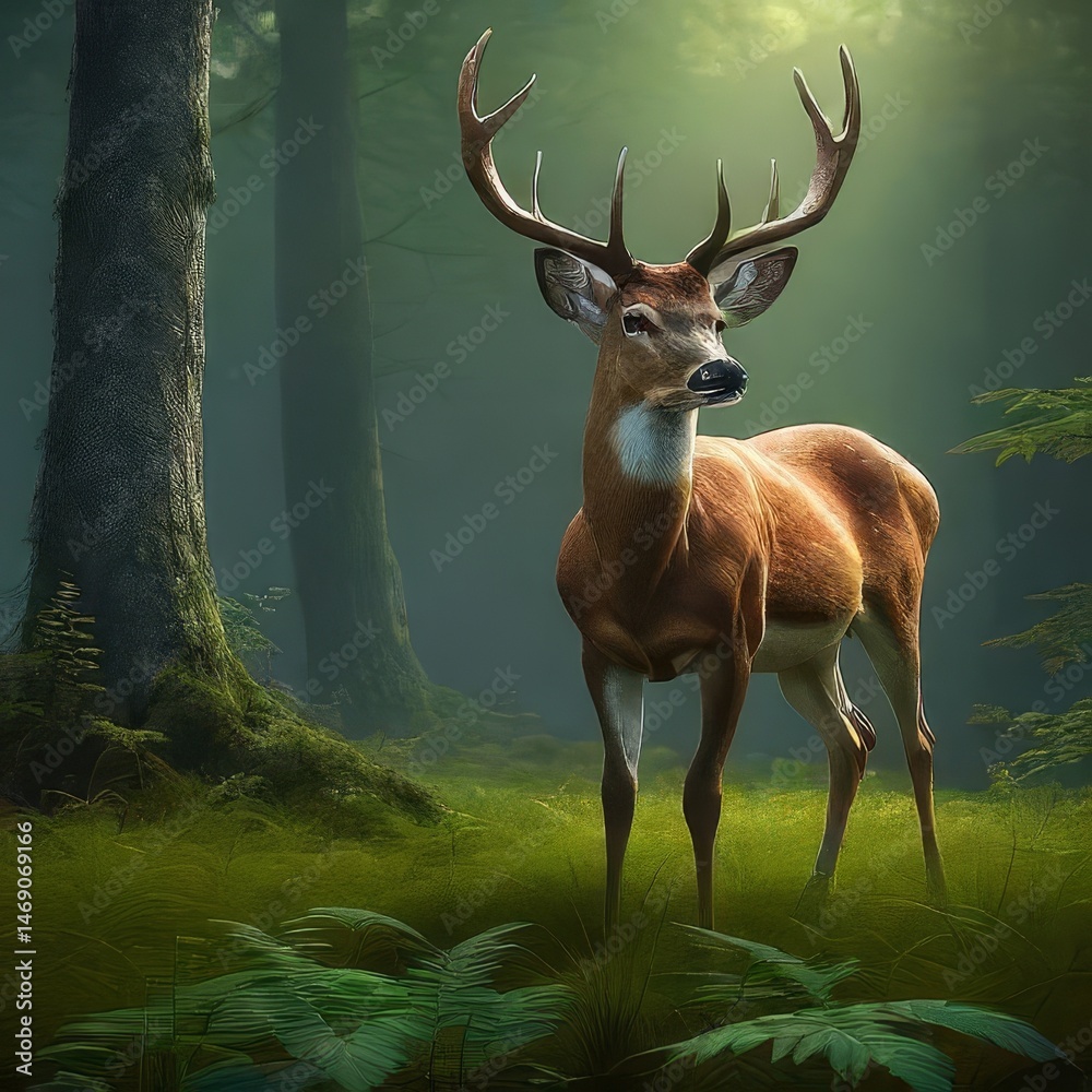 Fototapeta premium deer in the woods