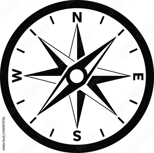 Black Compass Icon: Direction and Purpose