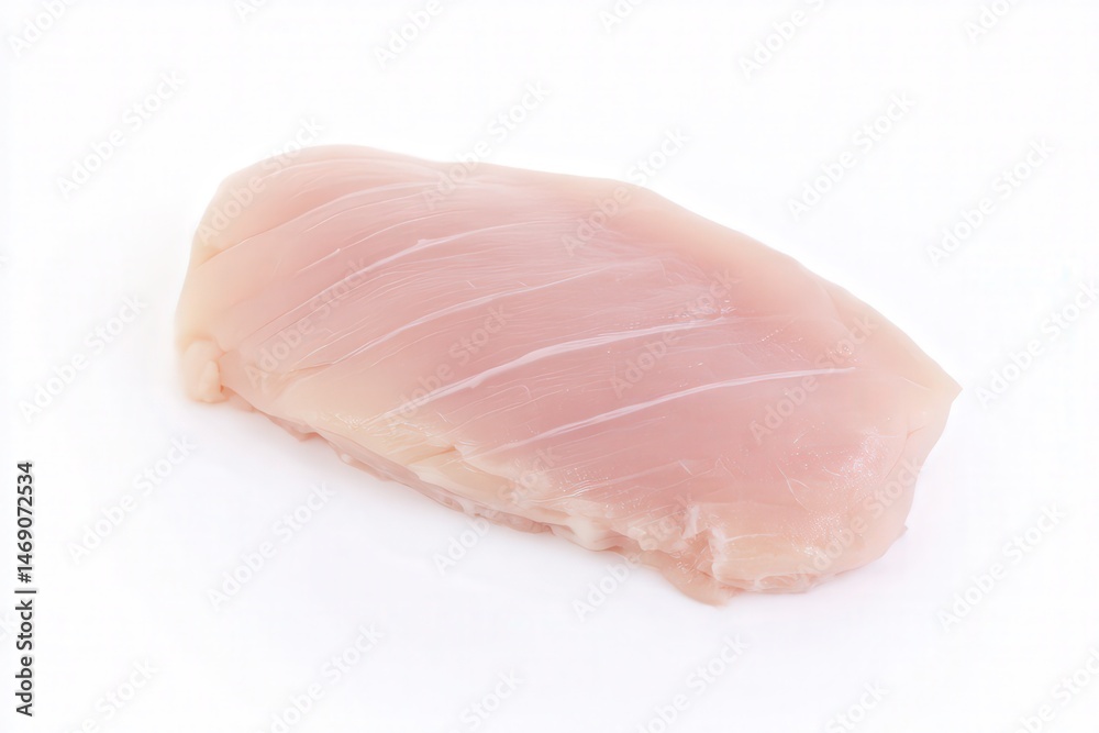 Uncooked boneless skinless chicken breast on white background
Uncooked boneless skinless chicken breast on white background