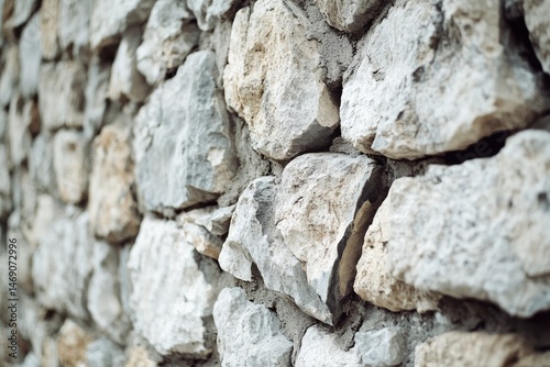 Close-up view of a stone wall