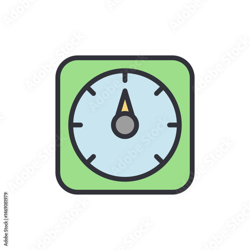 Stylish speedometer graphic element showcasing pace and progress reporting