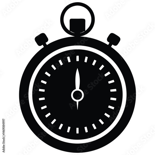 Black stopwatch displays time, presenting a perfect option for tracking or visualizing time accurately