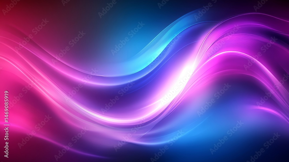 Fototapeta premium Abstract flowing light waves in vibrant colors for a dynamic background