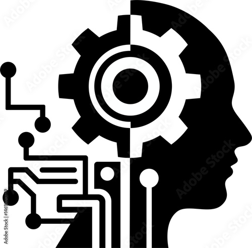 Critical thinking flat design vector icon 