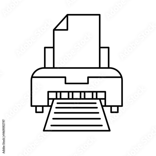 Printer Device Icon Outline