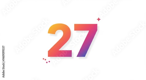 Twenty-Seven Gradient Number, Anniversary Celebration Free Download Twenty-Seven Gradient Number, Anniversary Celebration - GFXLoad