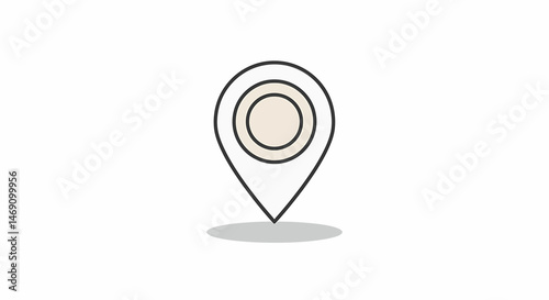 Minimalist Pin Location Marker Icon