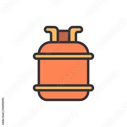 Vivid Illustration of a Propane Gas Cylinder for Industrial Applications