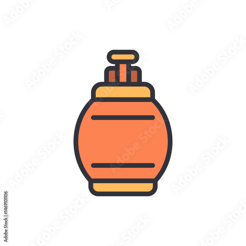 Vivid Illustration of a Propane Gas Cylinder for Industrial Applications