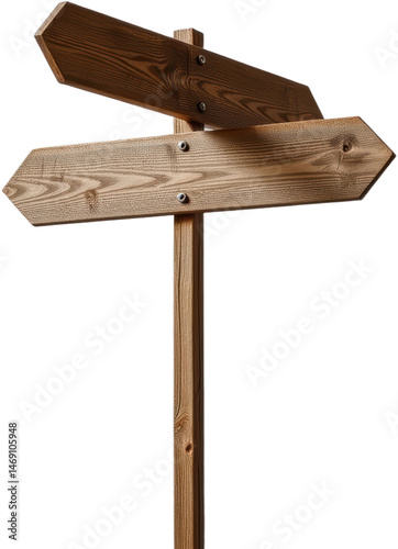 Navigating choices wooden signpost with arrows outdoor setting photography natural light perspective guidance
