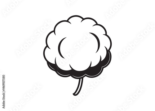 Cotton Ball Silhouette Vector