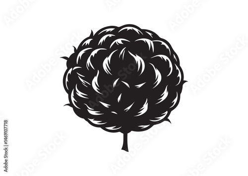 Cotton Ball Silhouette Vector