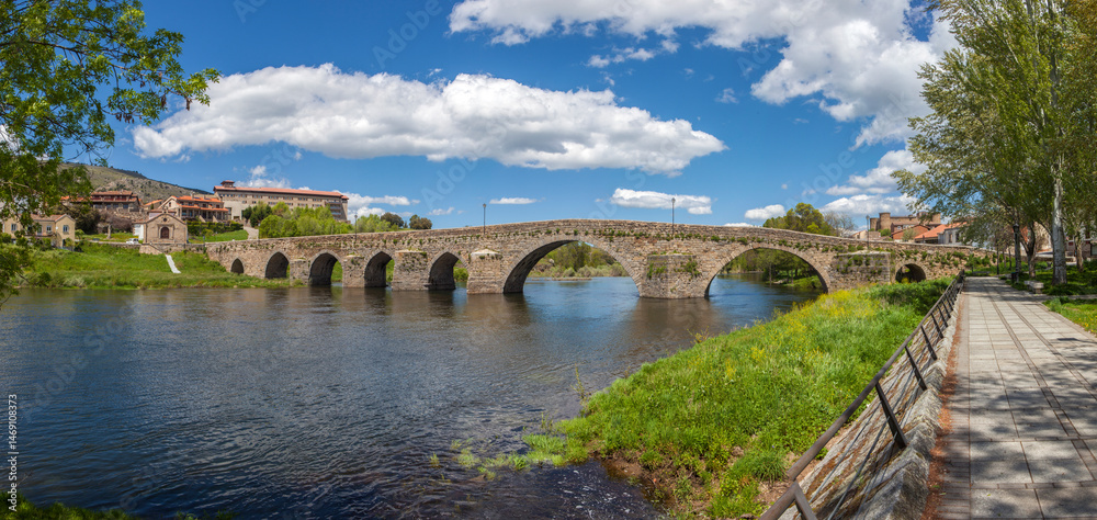Medieval bridge, Barco de Avila, Castile and Leon, Spain.