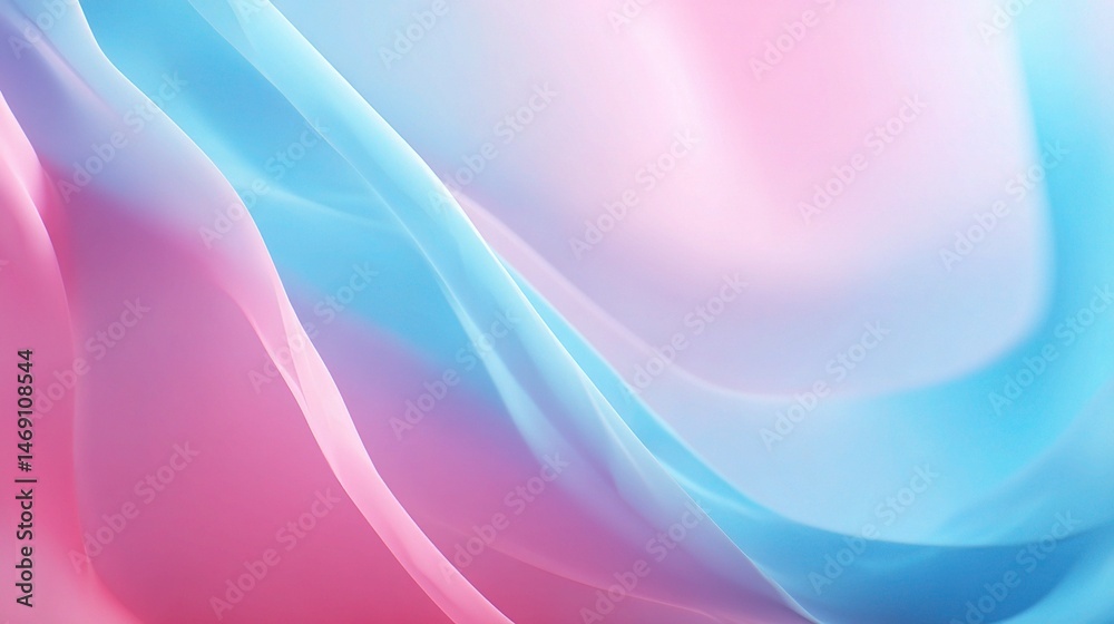 Obraz premium Soft Pastel Gradient Background with Smooth Blending Abstract Waves