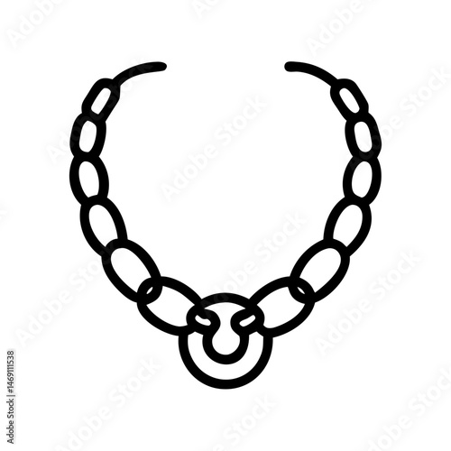 Chain Necklace Jewelry Icon Design