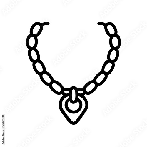Chain Necklace Jewelry Icon Design