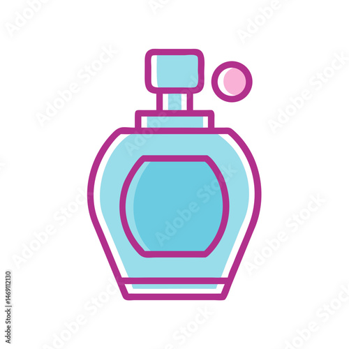 Perfume Bottle with Cap Icon Design