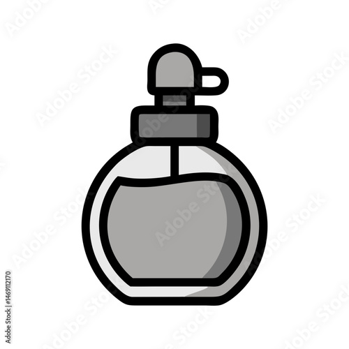 Perfume Bottle with Cap Icon Design